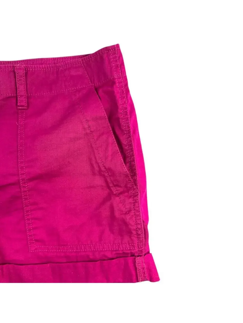 Ann Taylor LOFT Magenta Boyfriend Cargo Shorts